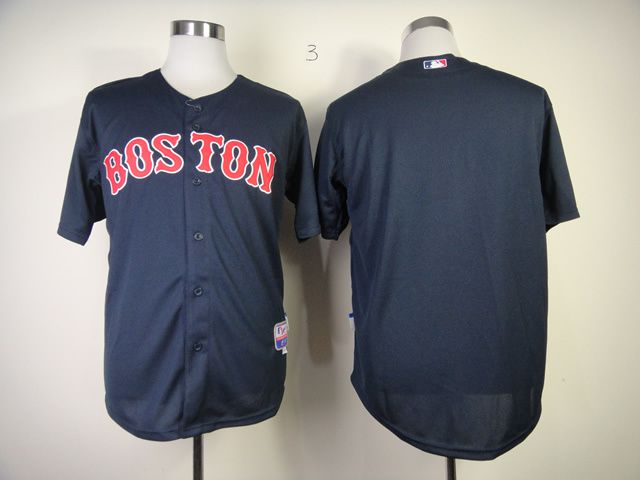 Men Boston Red Sox Blank Blue MLB Jerseys